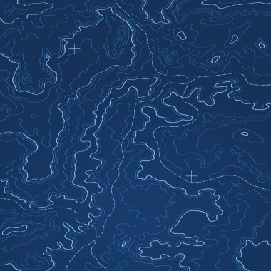 topografik harita mavi