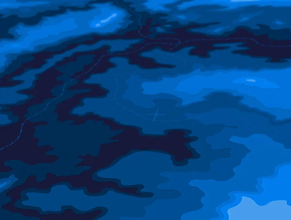地形图 3d 透视蓝色 — 图库照片