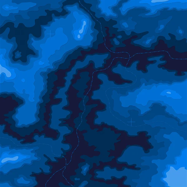 Topografická mapa 3d modrá — Stock fotografie