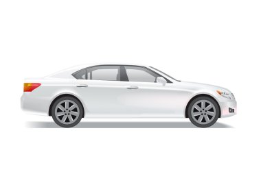 Photo realistic sedan illustration clipart