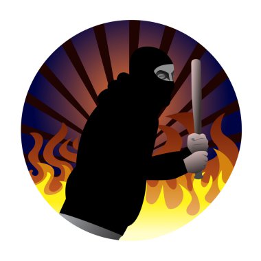 Riot participant clipart