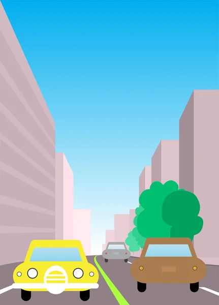 Illustration du trafic urbain — Image vectorielle