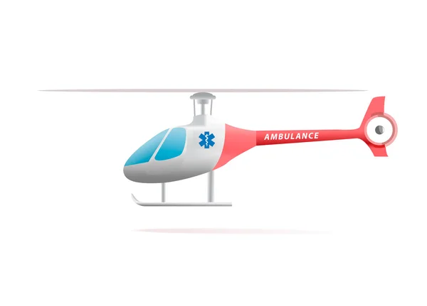Hélicoptère Medevac isolé sur blanc — Image vectorielle