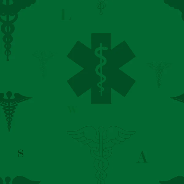 无缝模式与医疗机构的符号 — 图库矢量图片