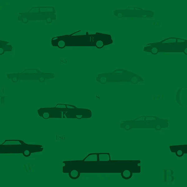 車の様々 なとのシームレスなパターン — ストックベクタ