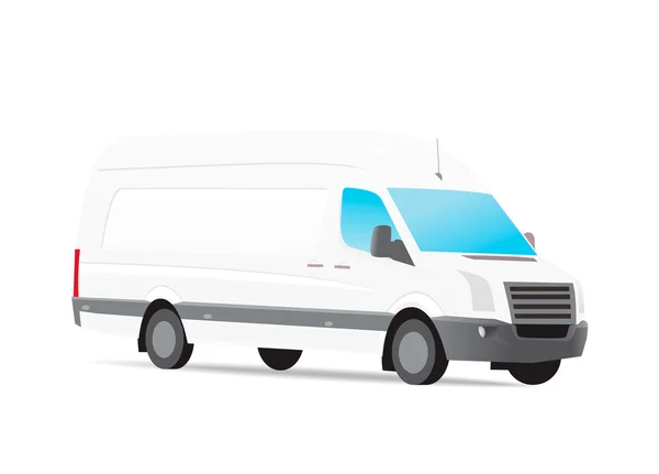 Delivery van isolated on white — Stock Vector