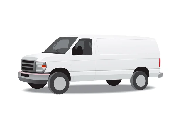 Delivery van isolated on white — Stock Vector