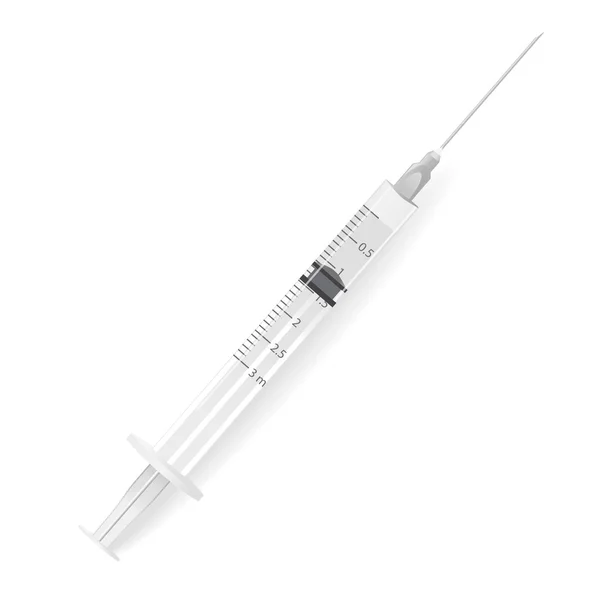 Photo realistic syringe illustration — Stock Vector
