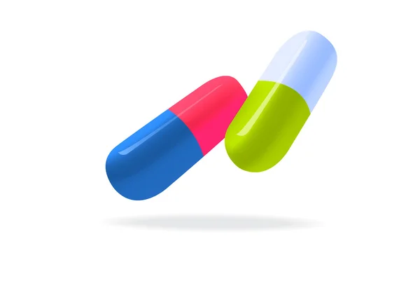 Prescrição de medicamentos isolados em branco — Vetor de Stock