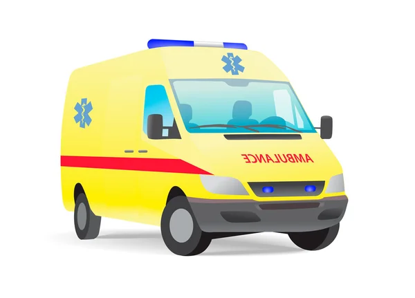 Sarı ambulans van — Stok Vektör