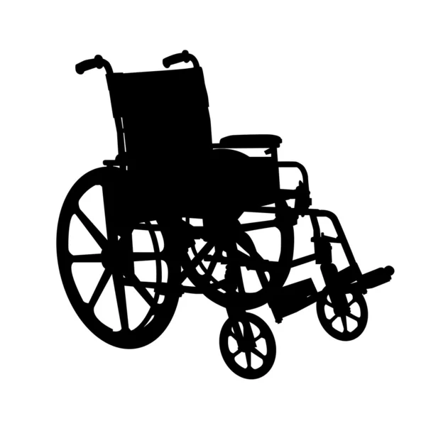 Wózek inwalidzki sylwetka — Wektor stockowy