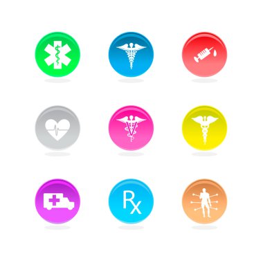 Medical symbols icons clipart