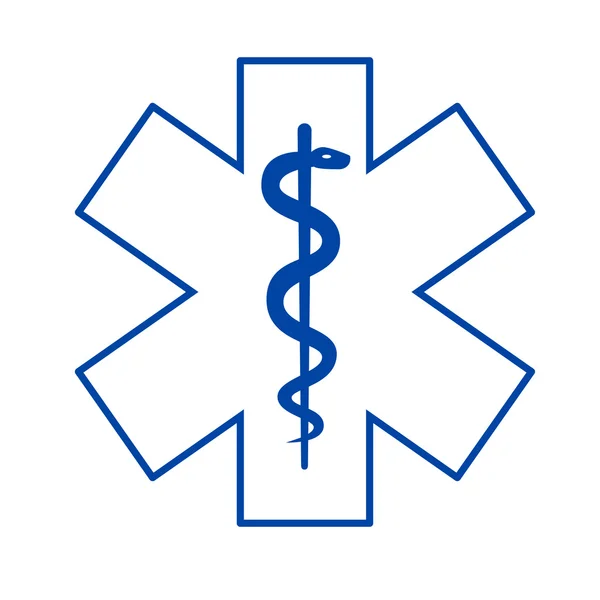 Symbole médical asclépios — Image vectorielle