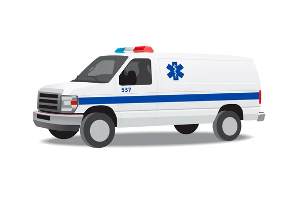 stock vector White ambulance van