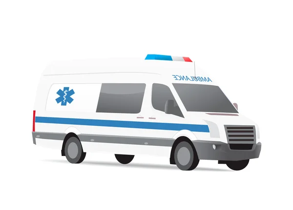 Camionnette ambulance blanche — Image vectorielle