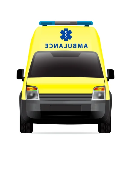 Ambulans bilen framifrån — Stock vektor