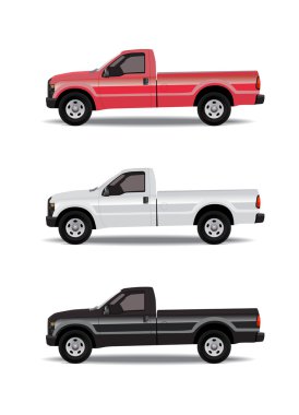 Pick-up trucks clipart