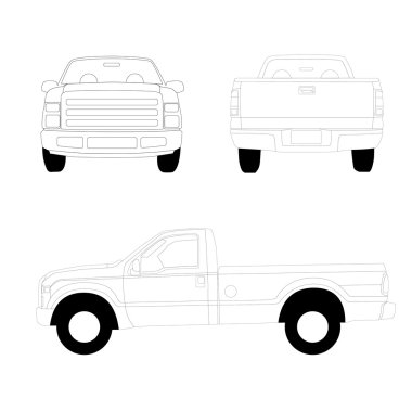 Pick-up truck clipart