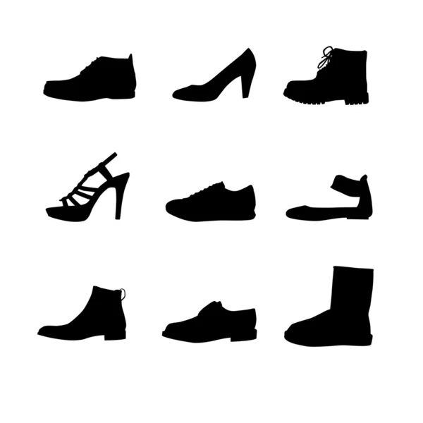Sapatos silhuetas — Fotografia de Stock