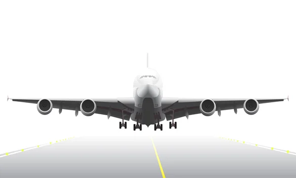 Leszállás a repülőgép — Stock Fotó