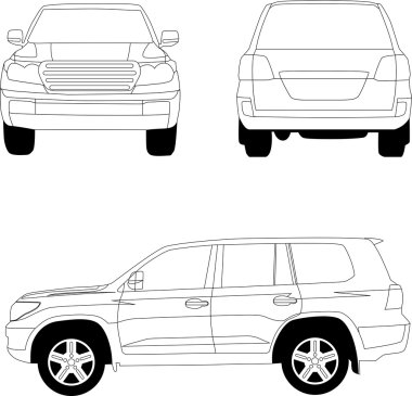 Sport utility vehicle car clipart