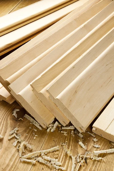 Tablones de madera sobre tabla de madera — Foto de Stock