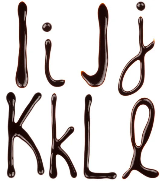 Buchstaben des Schokoladenalphabets — Stockfoto