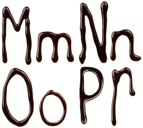 Çikolata alfabesi harfleri — Stok fotoğraf