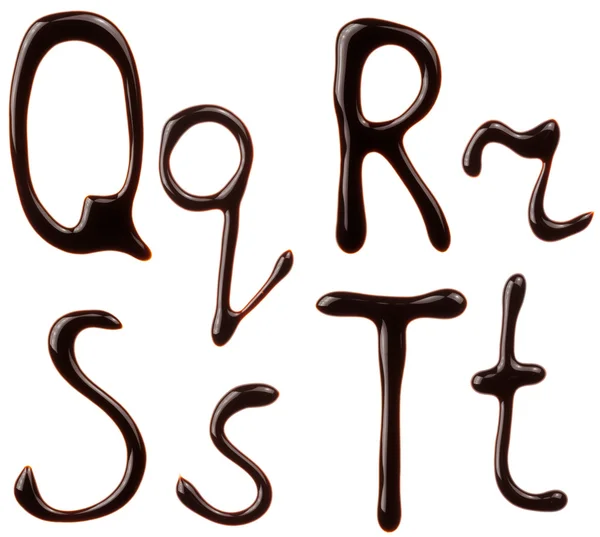Letras del alfabeto chocolate —  Fotos de Stock