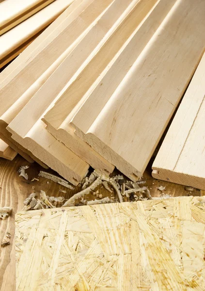 木製のボード上の木製の板 — ストック写真