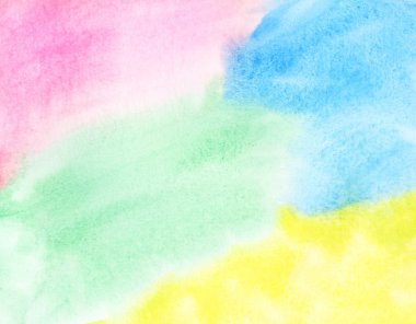 Abstract colorful watercolor hand painted background clipart