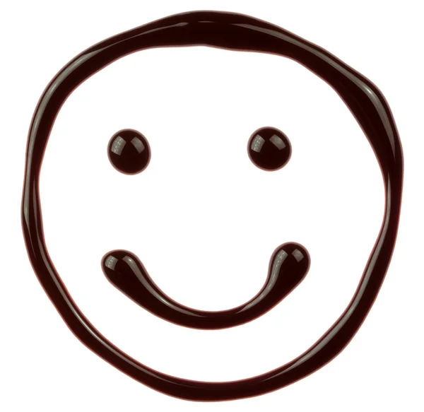 Cara sorridente de chocolate — Fotografia de Stock