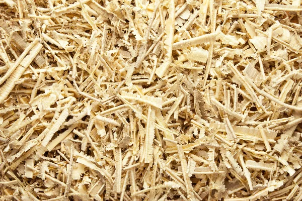 Wooden sawdust and shavings background — Stock Photo, Image