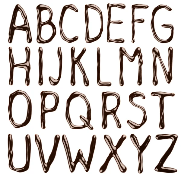 Шоколадный алфавит — стоковое фото