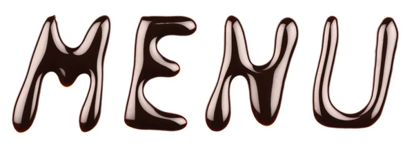 Chocolate menu — Stock Photo, Image