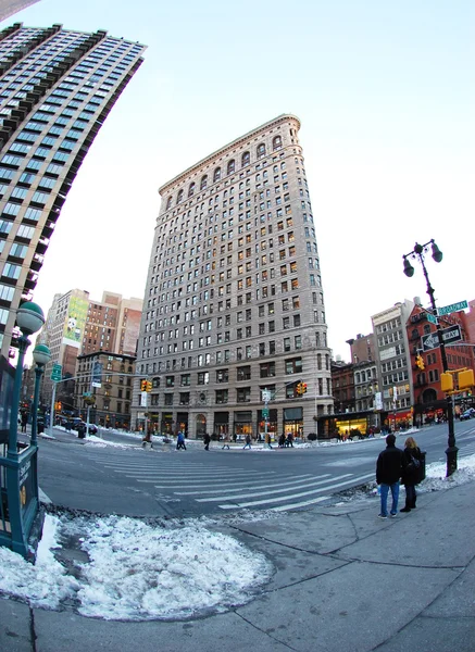 Здание Flatiron в Нью-Йорке — стоковое фото