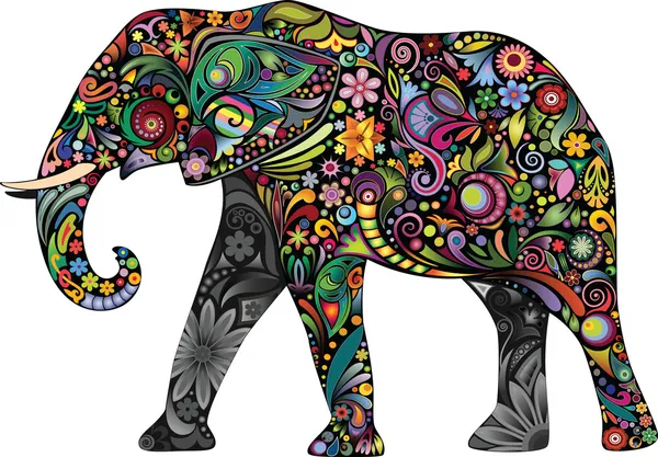 Der fröhliche Elefant — Stockvektor