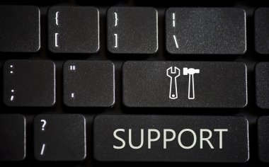 Tech Support Keyboard Concept clipart