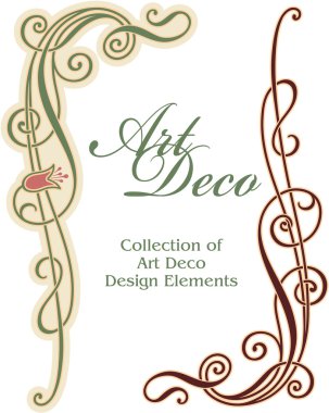 Art Deco Design Element - Corner clipart