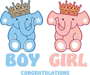 Cute Baby Elephants clipart