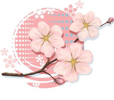 Bloosom Sakura Cherry Including Vector Format clipart