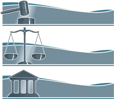 Set of Attorney Banners clipart