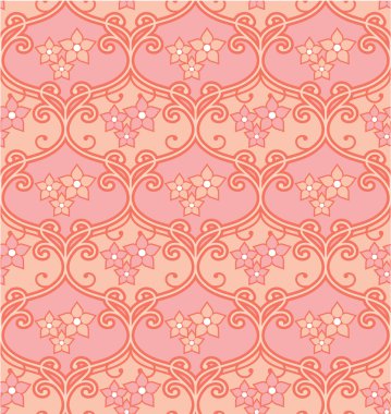 vektör çiçek desenli - arka plan, duvar kağıdı, doku, kiremit sorunsuz