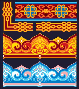 Vector Oriental Seamless Pattern - Border clipart