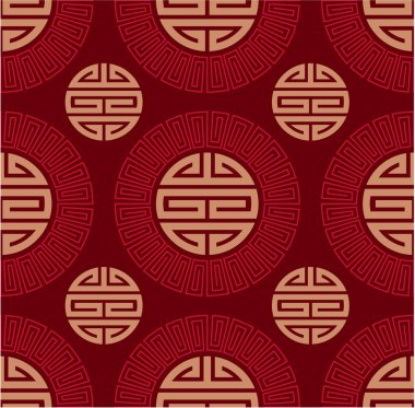 Vector Seamless Oriental Chinese Tile clipart