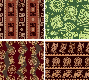 Set of Mexican Seamless Patterns clipart