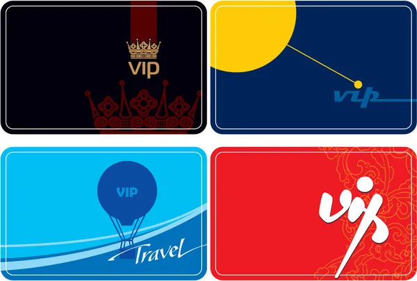 Set di carte modello VIP — Vettoriale Stock