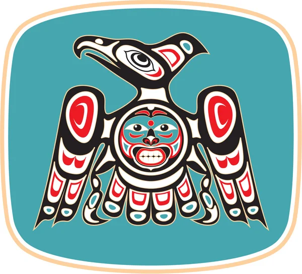 Águila - Vector de estilo nativo americano — Archivo Imágenes Vectoriales