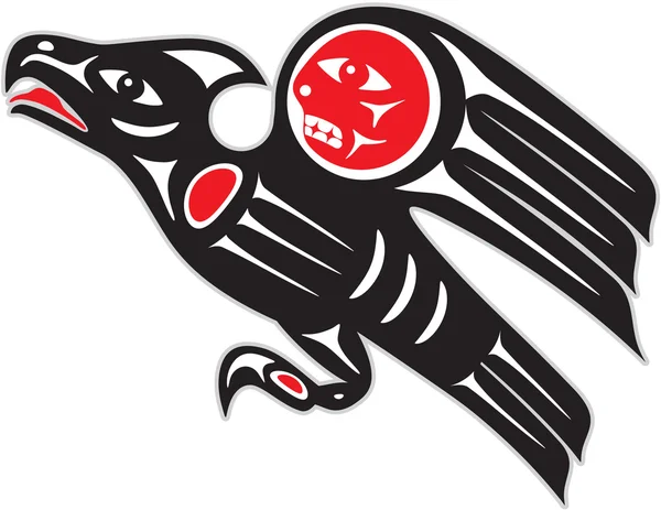 Águila - Vector de estilo nativo americano — Vector de stock