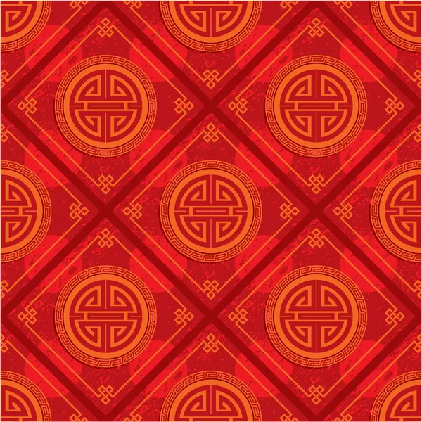 Vektor orientaliska kinesiska seamless mönster (bakgrund, plattor, tapeter) — Stock vektor